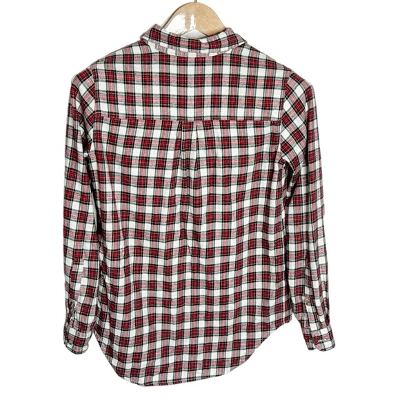 Marine layer Kendall Organic Cotton Button Down in Red Plaid size XS - Picture 3 of 10